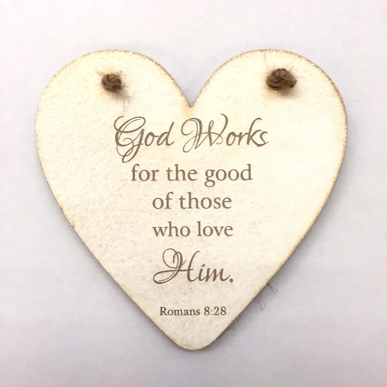 Rock Foundation Heart Plaque - God Works For The Good