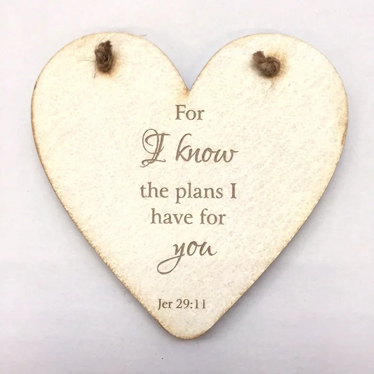 Rock Foundation Heart Plaque - For I Know the Plans