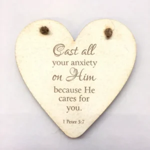 Rock Foundation Heart Plaque - Cast All Your Anxiety
