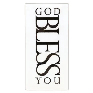 A travel-sized pack of soft 3-ply tissues featuring the phrase God Bless You, perfect for your collection of other Christian gifts.