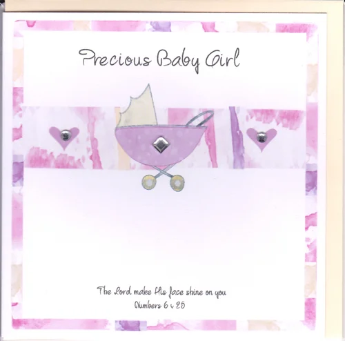 Potty Mouse Precious Baby Girl Greetings Card