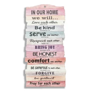 Small stacked hanging plaque with a faith-based quote, perfect as a heavenly blessed gift for home wall decor.