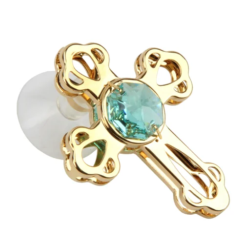 Crystocraft Gold Plated Cross Suncatcher