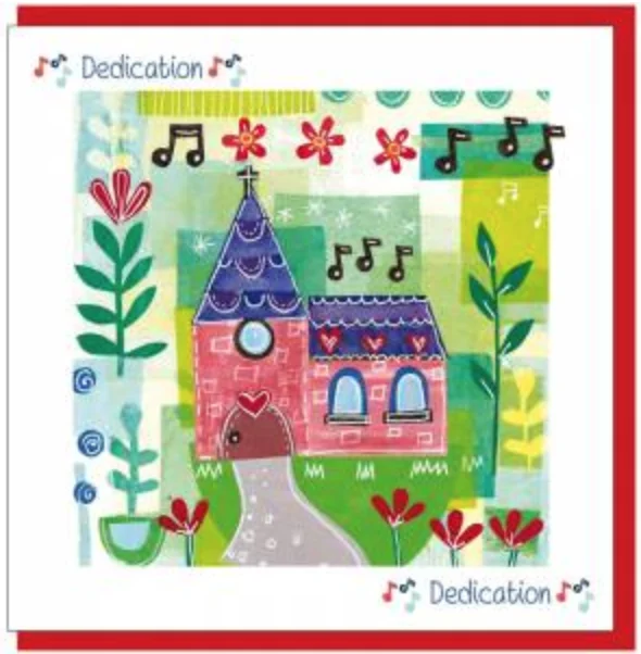 Dedication Song Greetings Card (with verse)