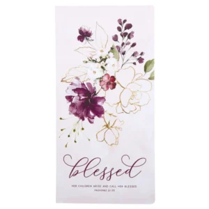 A beautiful floral stationery set for Christian mothers featuring the Proverbs 31:28 Bible verse script