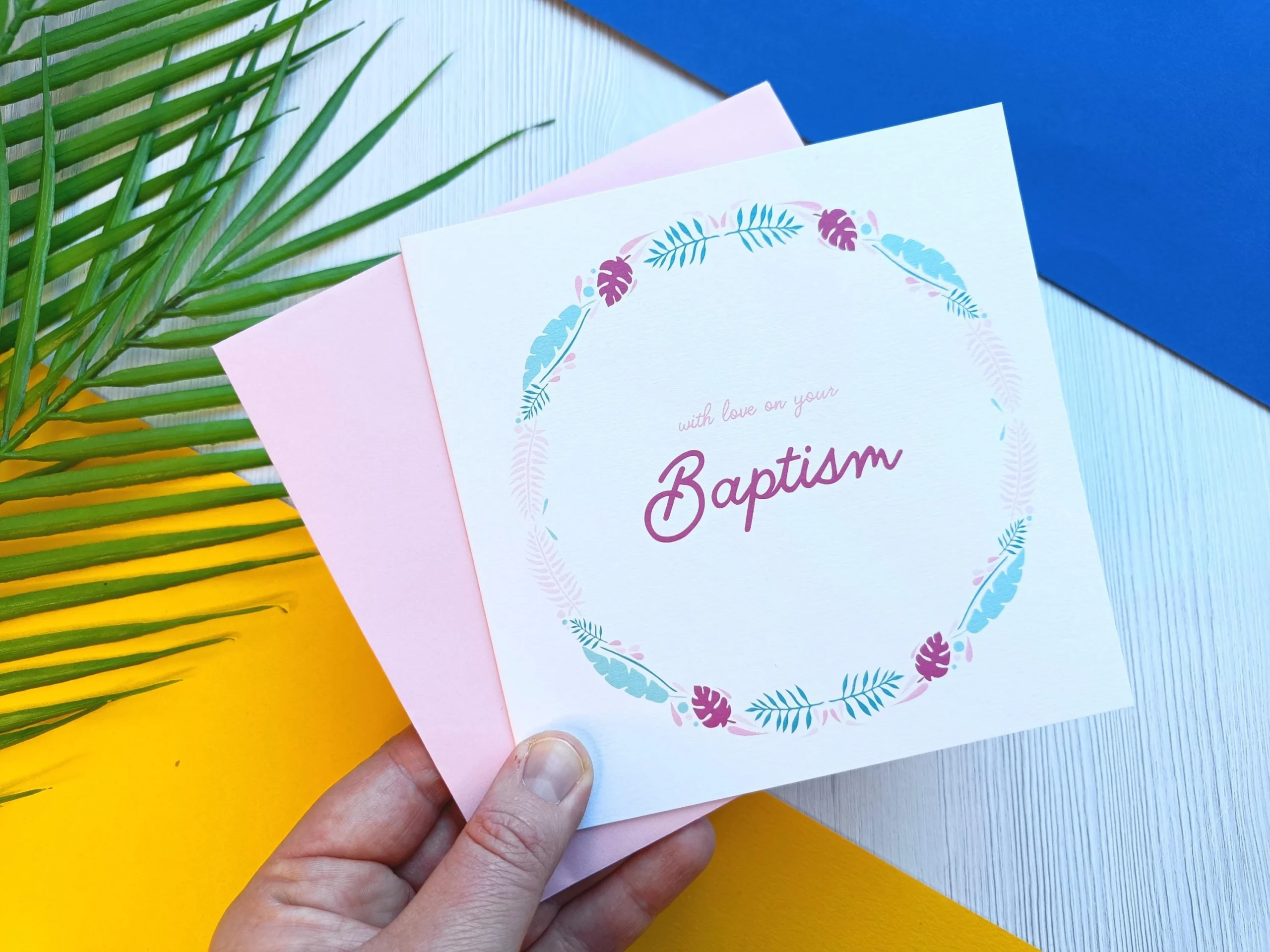 Baptism (Pink) Greetings Card