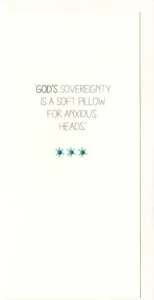 A contemporary Three Dot design greeting card featuring a minimal aesthetic focused on the theme of God's Sovereignty, perfect for Christian encouragement and scripture-based gifting.