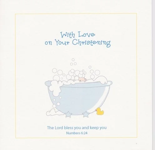 Greeting Card Christening Boy