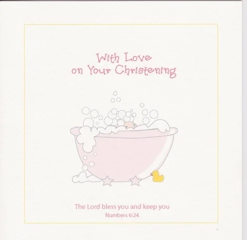 Greeting Card Christening Girl