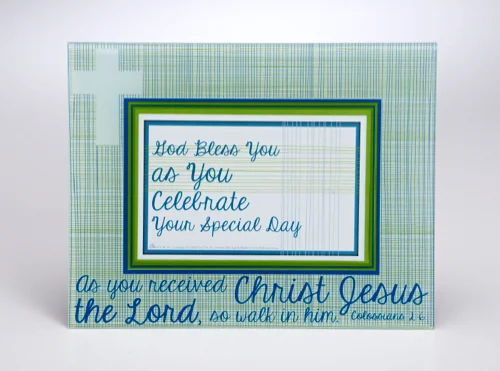 Baptism or Confirmation Glass Picture Frame
