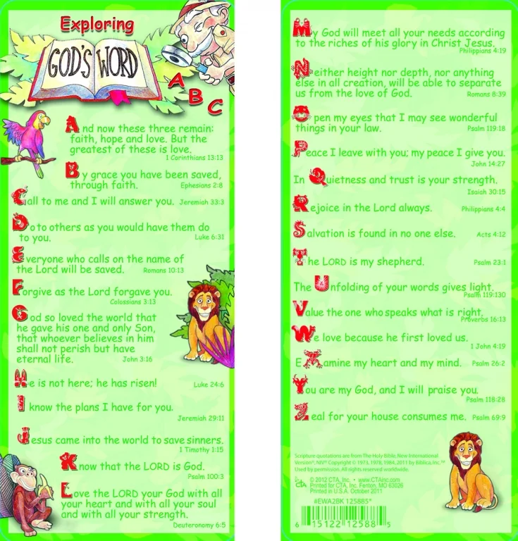 Exploring God's Word Jumbo Bookmark - ABC