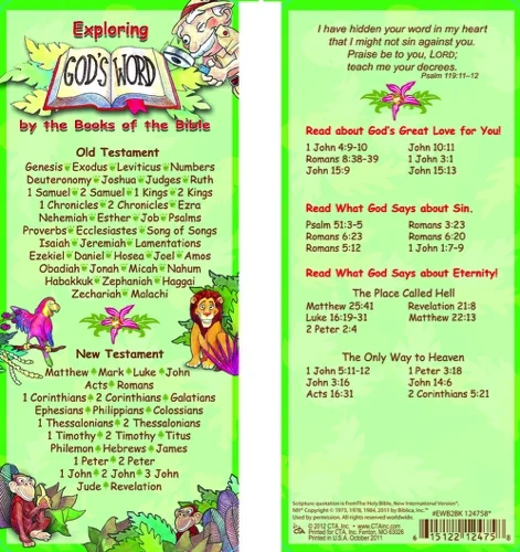 Exploring God's Word Jumbo Bookmark - Books of the Bible