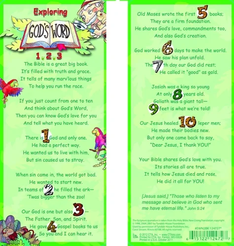 Exploring God's Word Jumbo Bookmark - 123