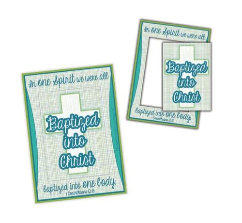 2 Piece Baptism Magnet Photo Frame