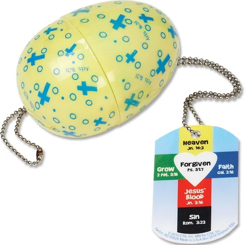 Gospel Story by Colours Egg with Dog Tag Necklace