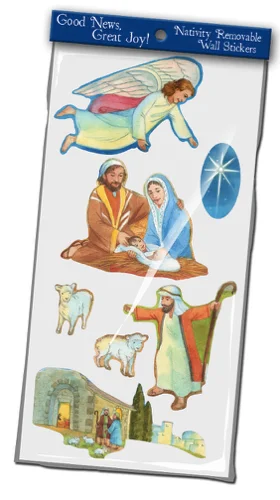 Good News Great Joy Removable Wall Sticker Nativity Set