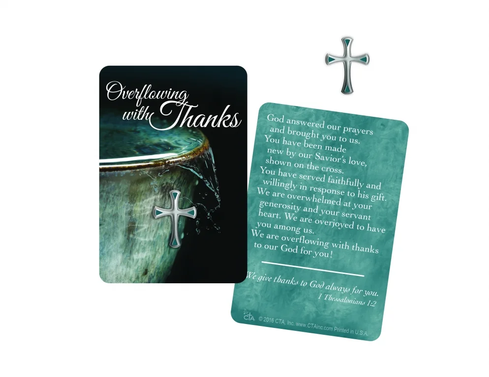Overflowing with Thanks Lapel Pin and Card