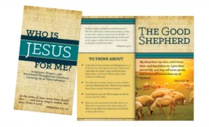 A softcover Christian devotional book titled Who Is Jesus for Me, designed to help readers explore the names of Jesus through guided reflection and spiritual journaling.