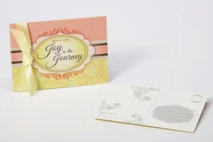 A set of five inspirational postcards featuring the Woman of God: Joy in the Journey design, perfect for women seeking uplifting Christian gifts and stationery.