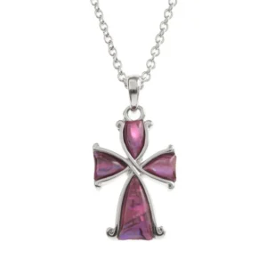 TJ Cross Necklace Pink