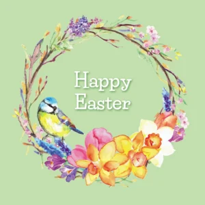 Easter Wreath Easter Cards (Pack of 4)