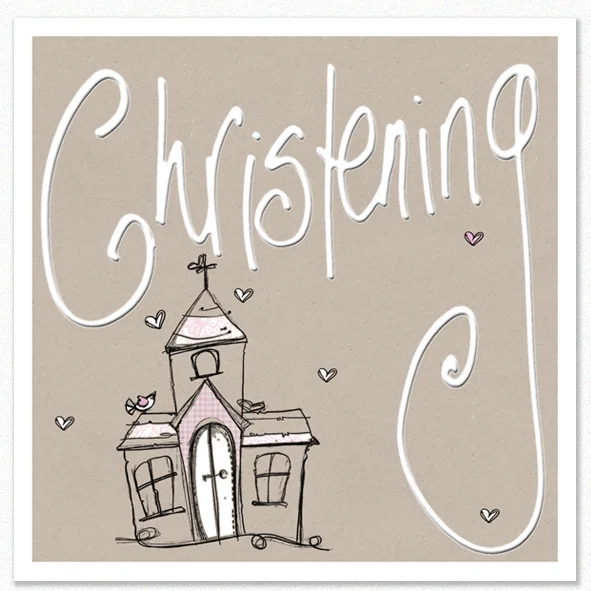 Tracey Russell Greetings Card Christening Girl