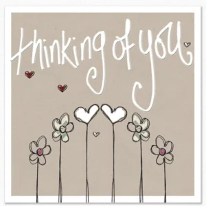 A decorative Tracey Russell design greeting card featuring elegant artwork for sympathy and thinking of you occasions