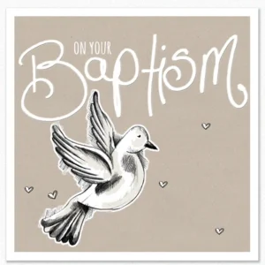 Tracey Russell Greetings Card Baptism Dove