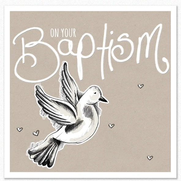 Tracey Russell Greetings Card Baptism Dove