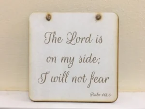 Square Plaque The Lord is on My Side