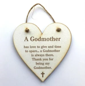 Heart Plaque - Godmother