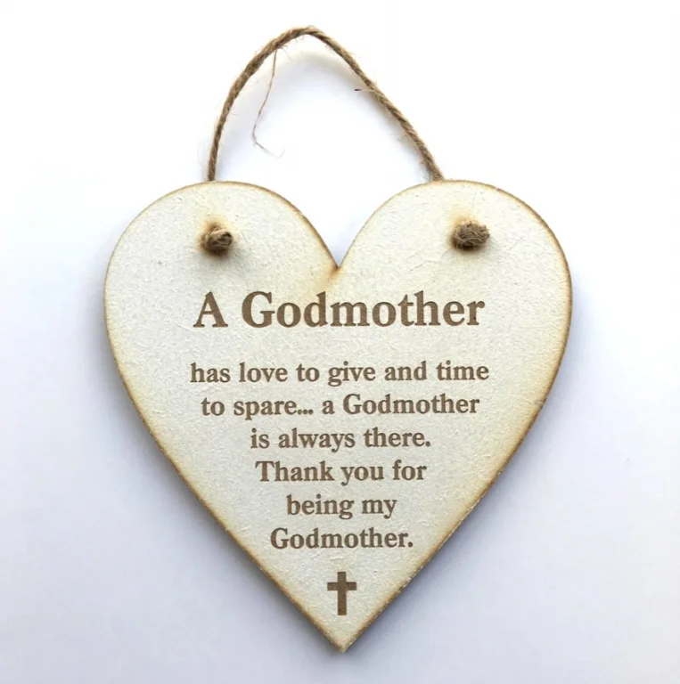 Heart Plaque - Godmother