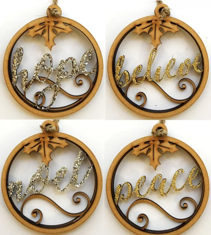 Tree Decoration - Hope, Noel, Peace, Believe