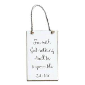 For With God Rectangle Plaque