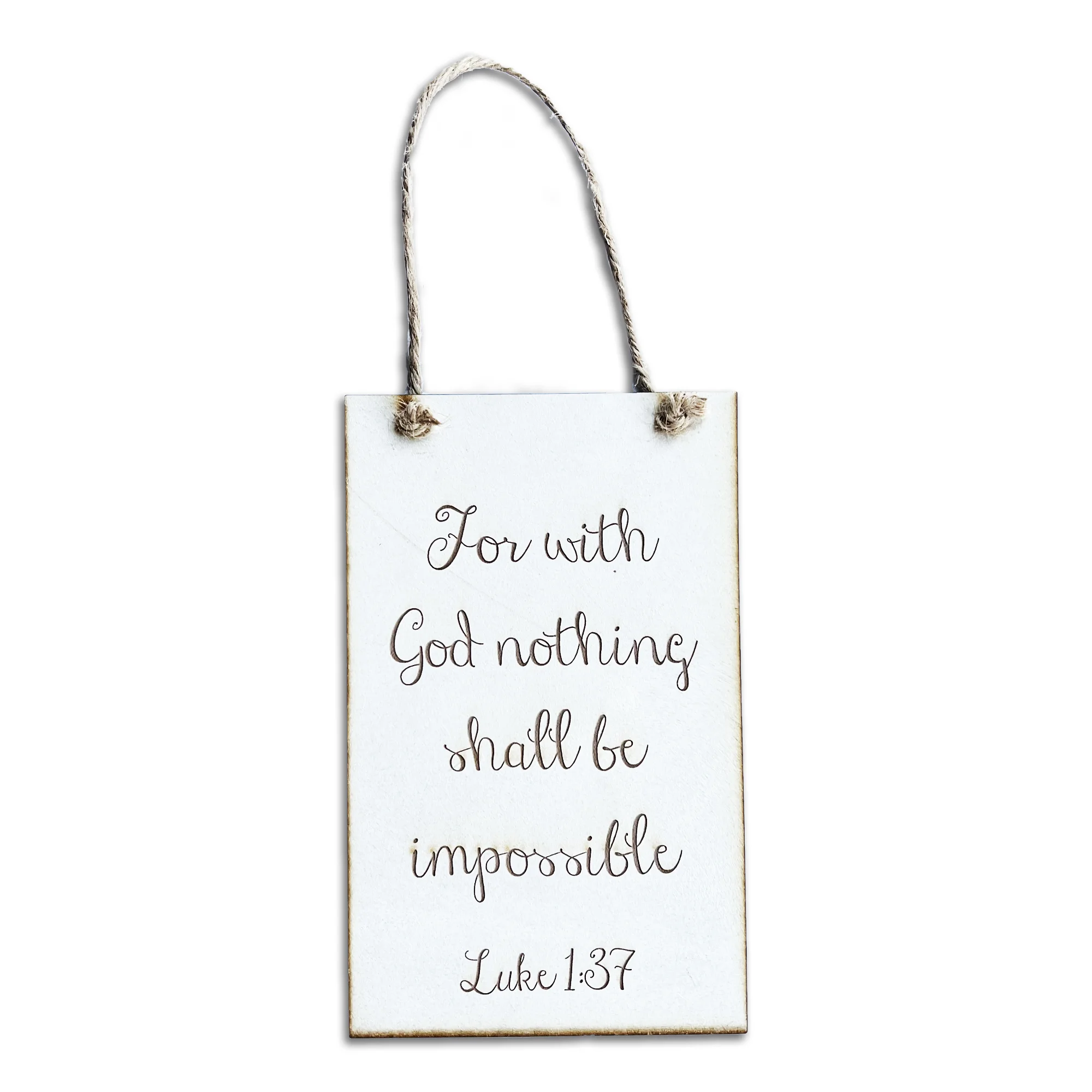 For With God Rectangle Plaque