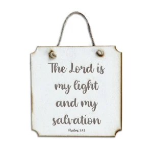 The Lord Is My Light Small Square Plaque