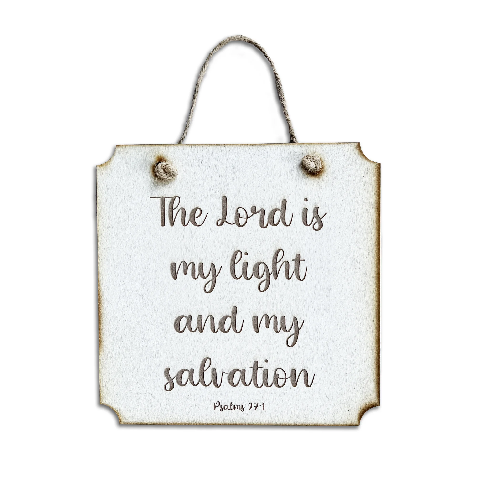 The Lord Is My Light Small Square Plaque