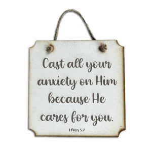 He Cares For You Small Square Plaque