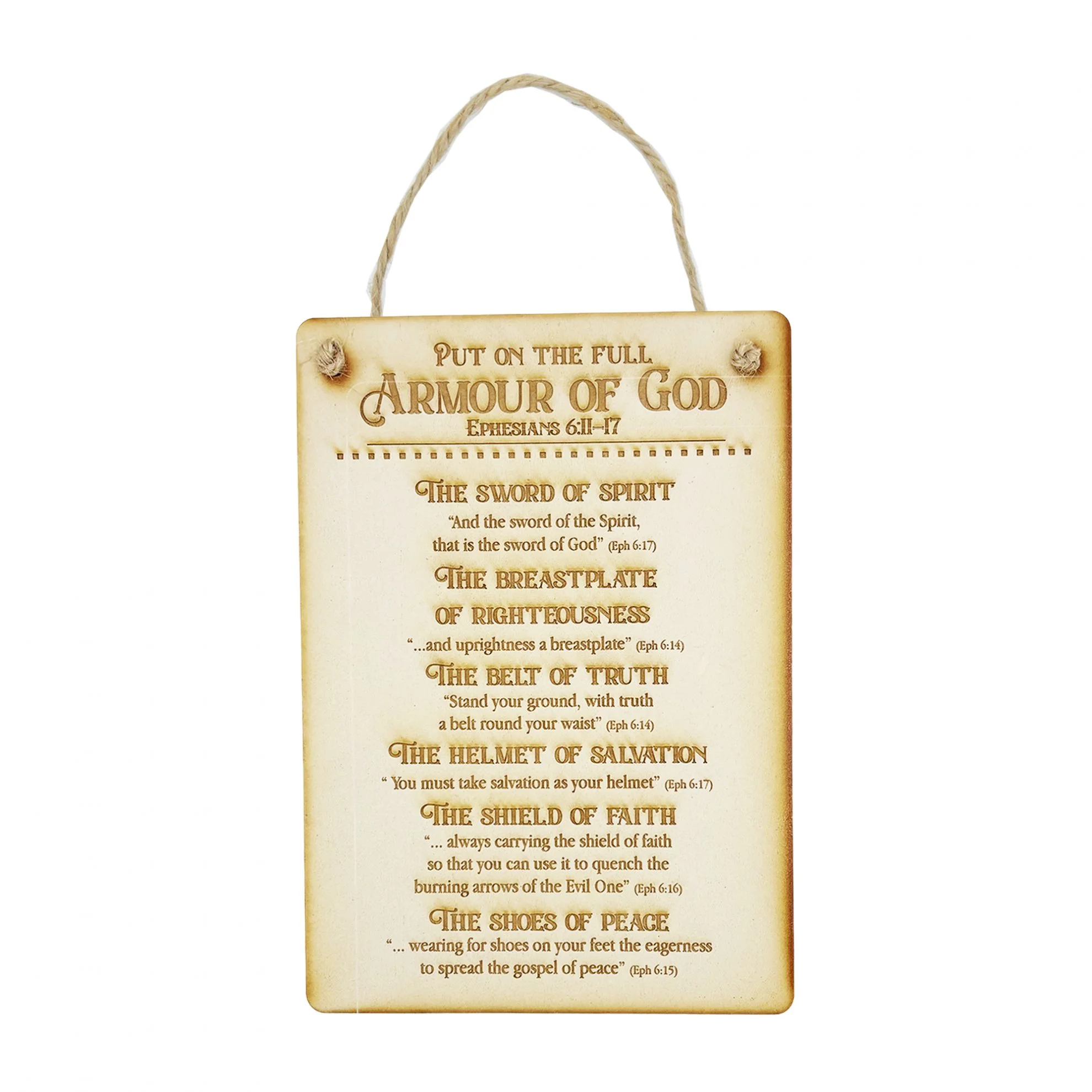 Armour Of God Rectangle Plaque