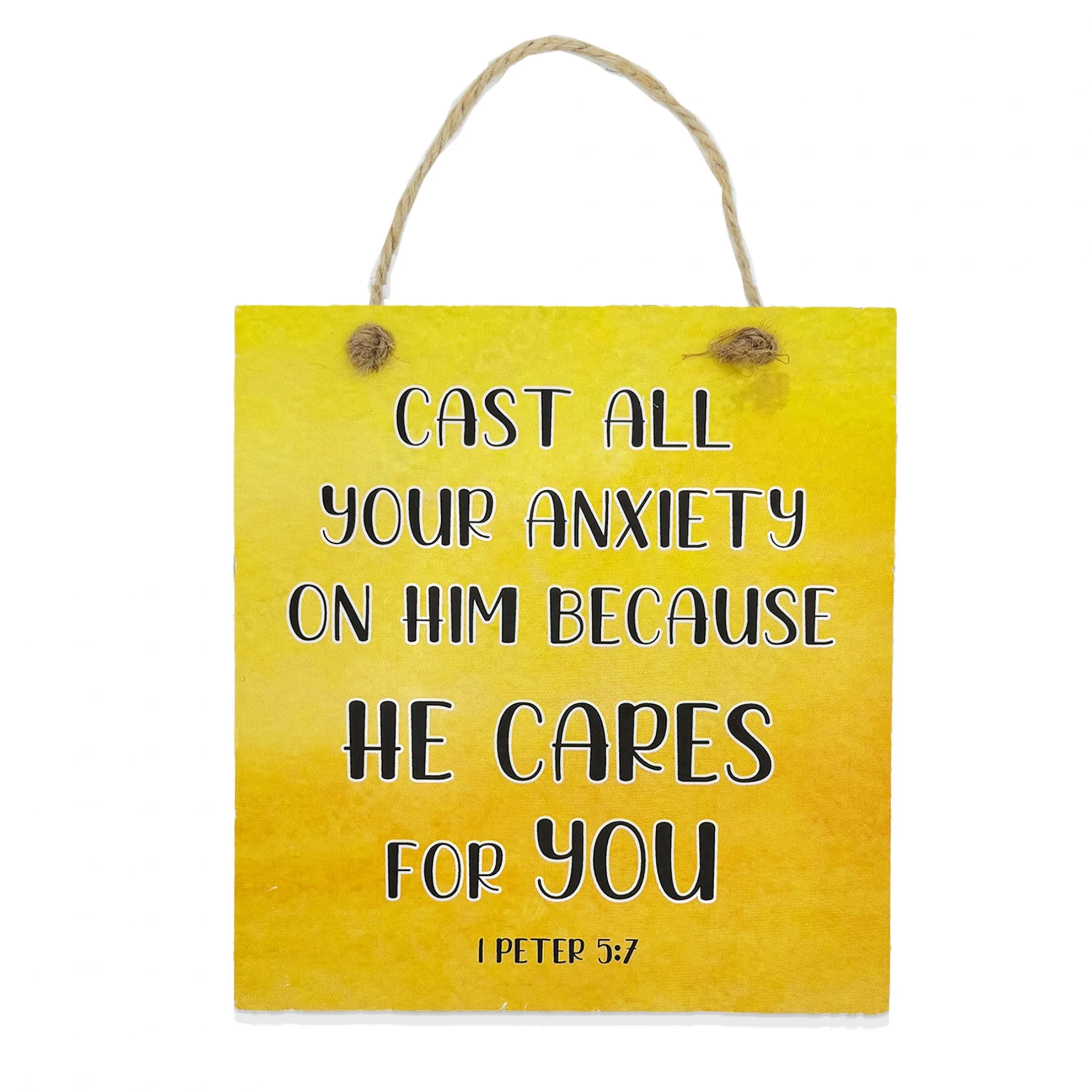 Cast All Your Anxiety Coloured Plaque