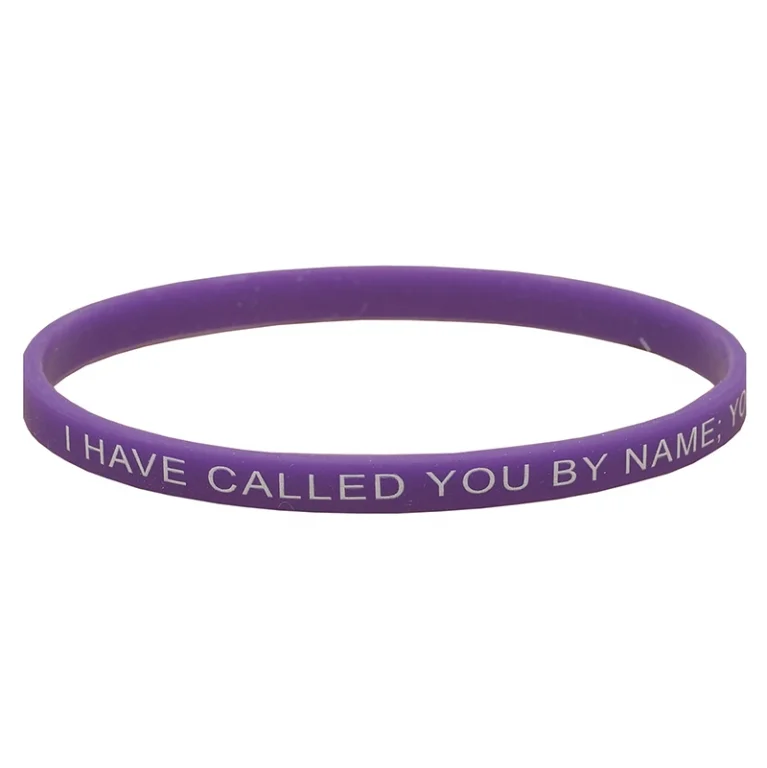 I Have Called You By Your Name Purple Silicone Bracelet