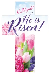 Easter Cross Bookmark - Hallelujah He is Risen Pack of 25