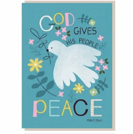 God Give His People Peace Greetings Card