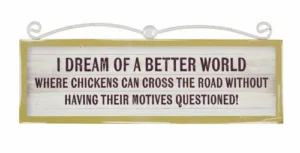 Signs of Times Plaque Chickens