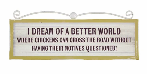 Signs of Times Plaque Chickens
