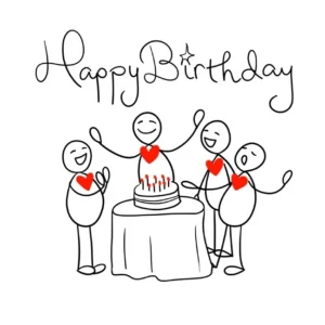 A humorous and contemporary doodle-style birthday greeting card featuring a playful party theme from the Yes Cards collection, perfect for celebratory family occasions.