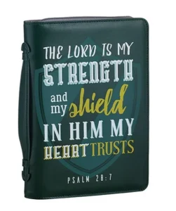Lord is my Strength Leather Look Bible Cover
