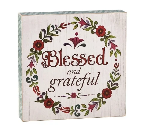 Blessed and Grateful Box Plaque