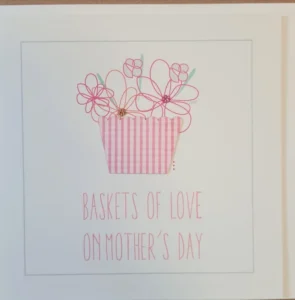Baskets of Love on Mother's Day Greetings Card