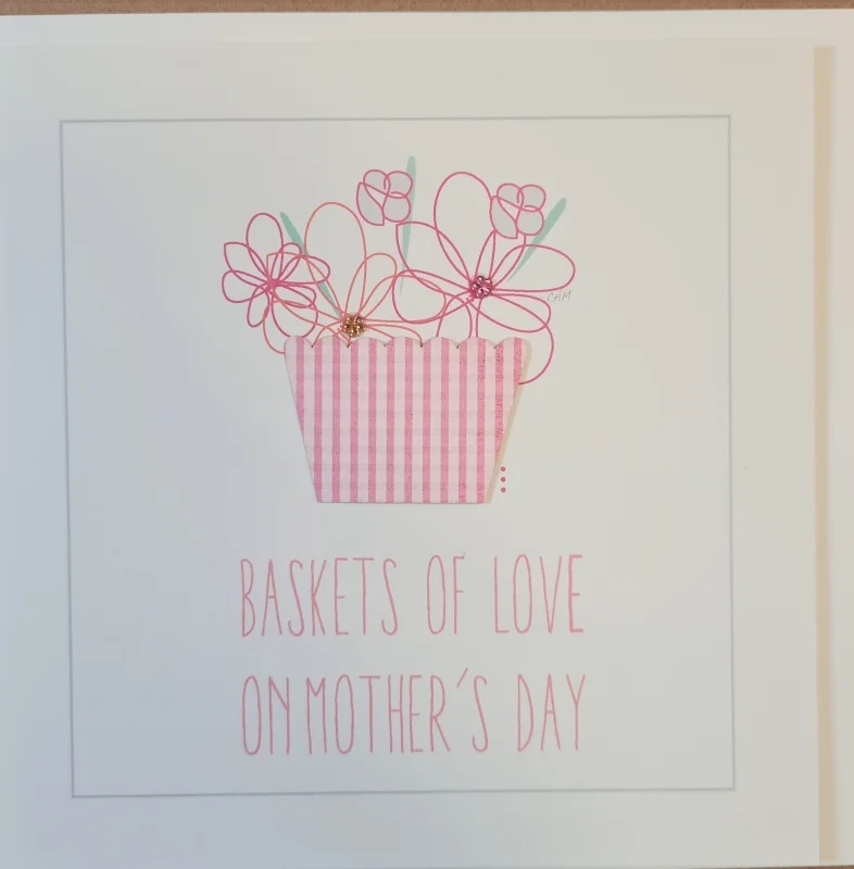 Baskets of Love on Mother's Day Greetings Card